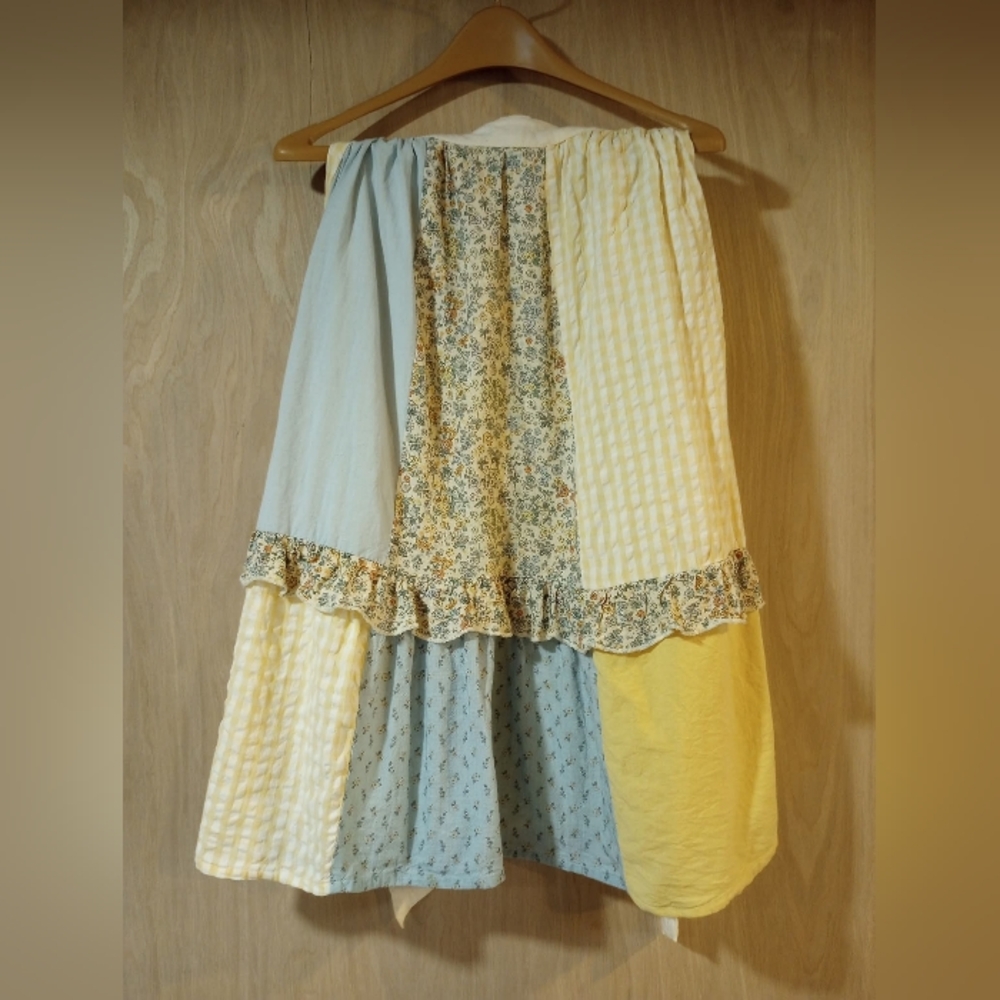 Little Cottonwood Yellow & Light Blue Patchwork Oak Skirt